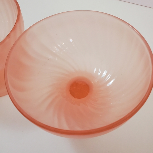 Pink Vintage Depression Glass - Sundae bowls - Made in France - Picture 2 of 4